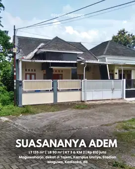 A158 - Rumah Nyaman Suasana Asri Lokasi Strategis di Maguworharjo