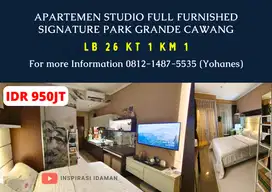 Apartemen Studio Full furnished Signature Park Grande Cawang