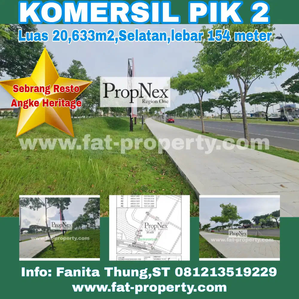 MURAH!Dijual kavling komersil di Jl MH Thamrin PIK2 sebrang Angke Heri