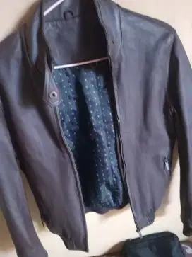 Jaket kulit zara man (original kulit) sizs M