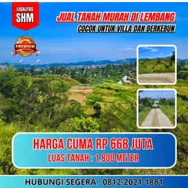 Tanah murah di Lembang cocok untuk Villa dan Kebun