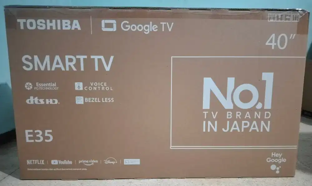 New LED TOSHIBA GOOGLE TV 40E35 GARANSI RESMI 3 TAHUN
