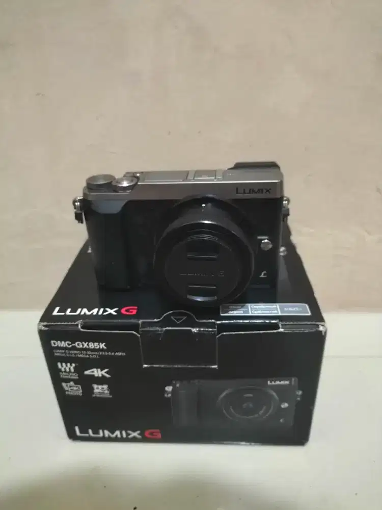 Lumix GX85k Fullshet Box Lengkap SC Rendah