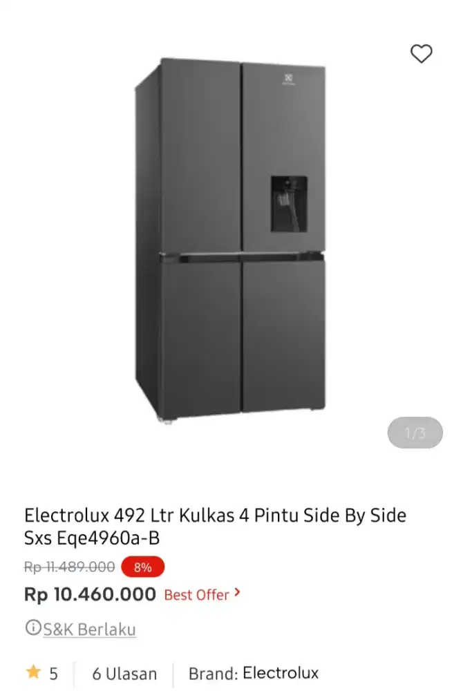 Kulkas electroluk 4 pintu
