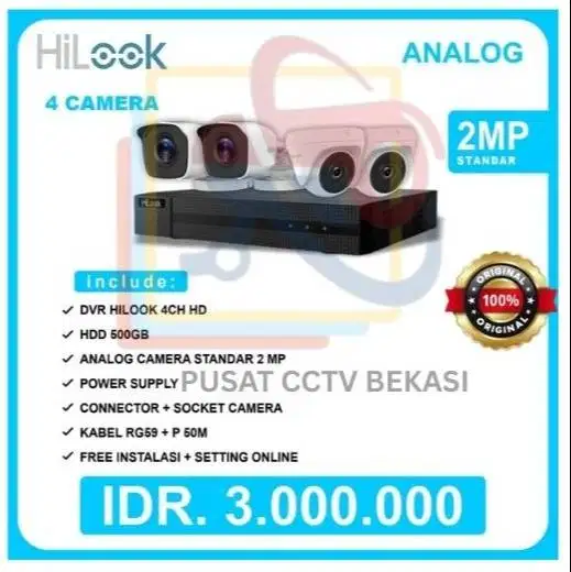 paket cctv hilook 4 camera