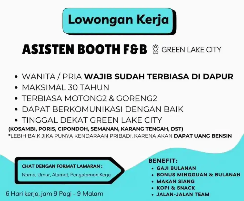Lowongan Jaga Booth Cemilan