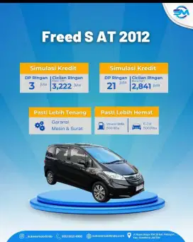 Freed s 2012 DP 0% atau angsuran 2,8 JT x 5th proses segera
