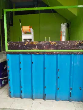 Meja booth alumunium buat jualan