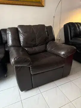 SOFA RECLINER CELLINI FULL LEATHER GENUINE ( KULIT SAPI ASLI )