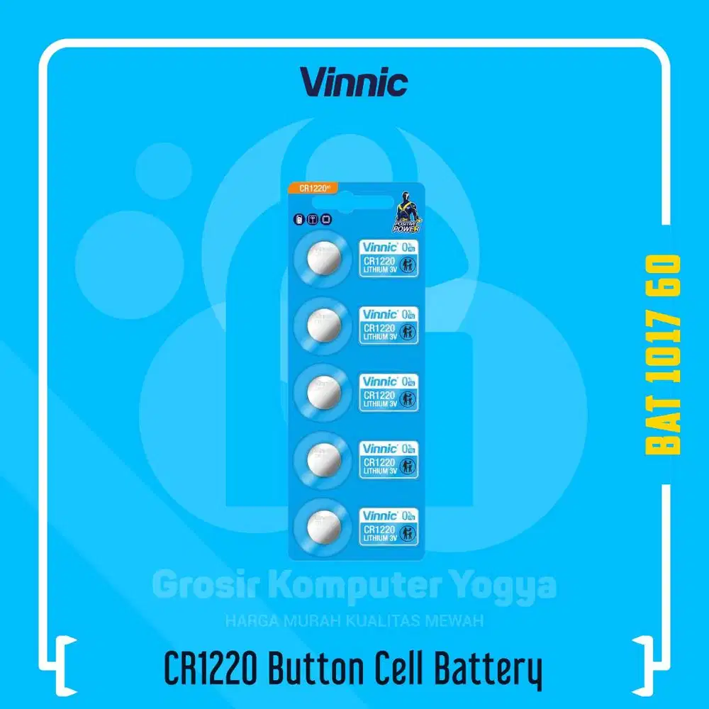 Vinnic CR1220 3V Lithium Button Cell Baterai