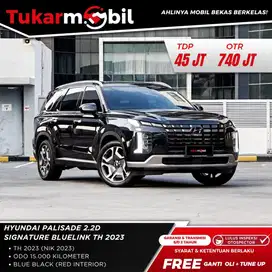 [BERGARANSI] PALISADE 2.2D SIGNATURE BLUELINK TAHUN 2023 HITAM LOW KM
