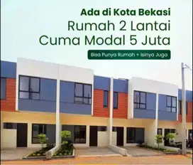Rumah dijual bekasi, 2 lantai full furnish dekat pintu tol Grandwisata