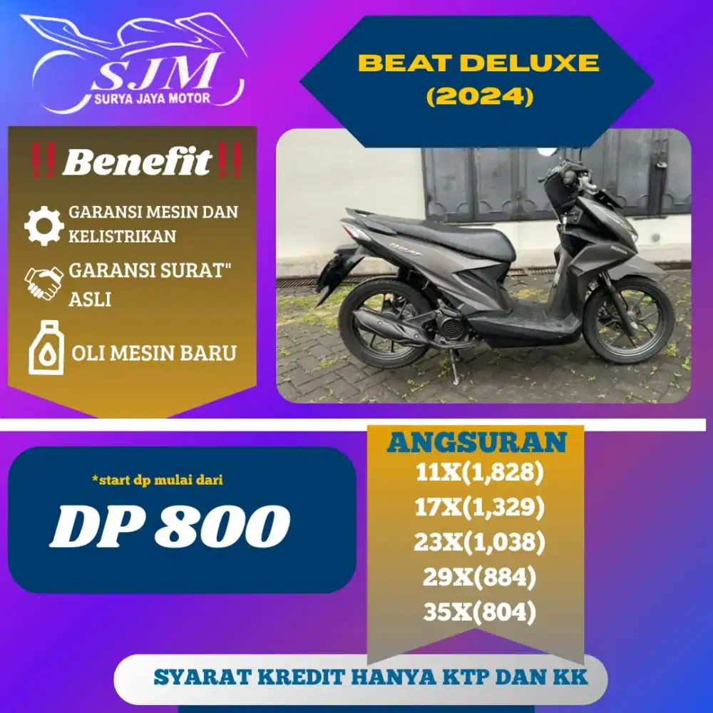 HONDA BEAT DELUXE 2024 SIAP PAKAI