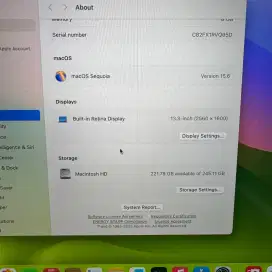 Macbook Pro M1 13 inch Ram 8 Ssd 256 Full set Space Grey
