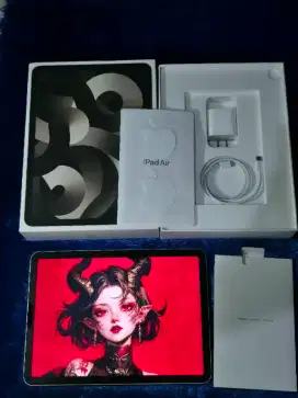 iPad Air 5 M1 Wifi 64gb 2022 Starlight Fullset Original Apple Resmi