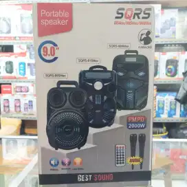 Speaker bluetooth portable SQRS 885max/ free 2 mic karaoke