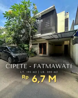 Rumah Dalam Townhouse Dekat Stasiun MRT di Cipete Jakarta Selatan