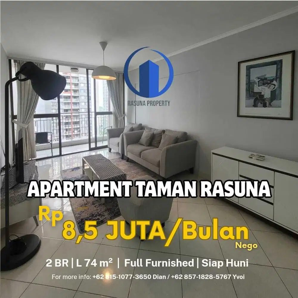 Apartment Taman Rasuna , T 15 , 2 BR ,Furnished,Siap Huni,jarang ada