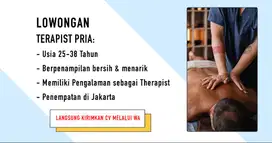 Lowongan Therapist PRIA ( Therapis / Terapis ) LOKER