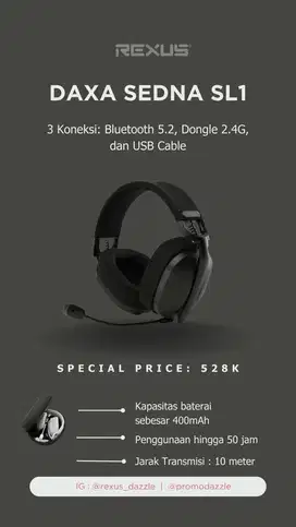 Headphone gaming daxa sedna SL1