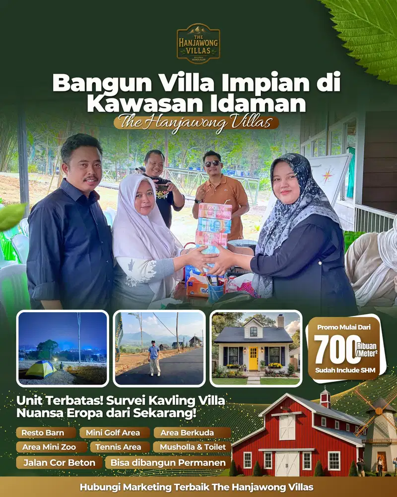 The hanjawong villas kavling Villa udara dingin 500 mdpl