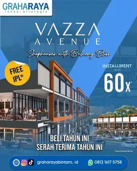Ruko VAZZA Avenue Graha Raya 2 Menit Pintul Tol