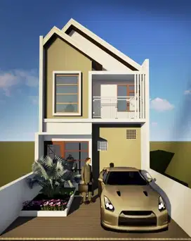 Rumah 2 lantai konsep syariah, lokasi strategis & free surat surat
