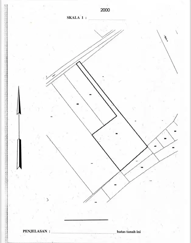 tanah kosong pinggir pantai perbatasan dgn batakan