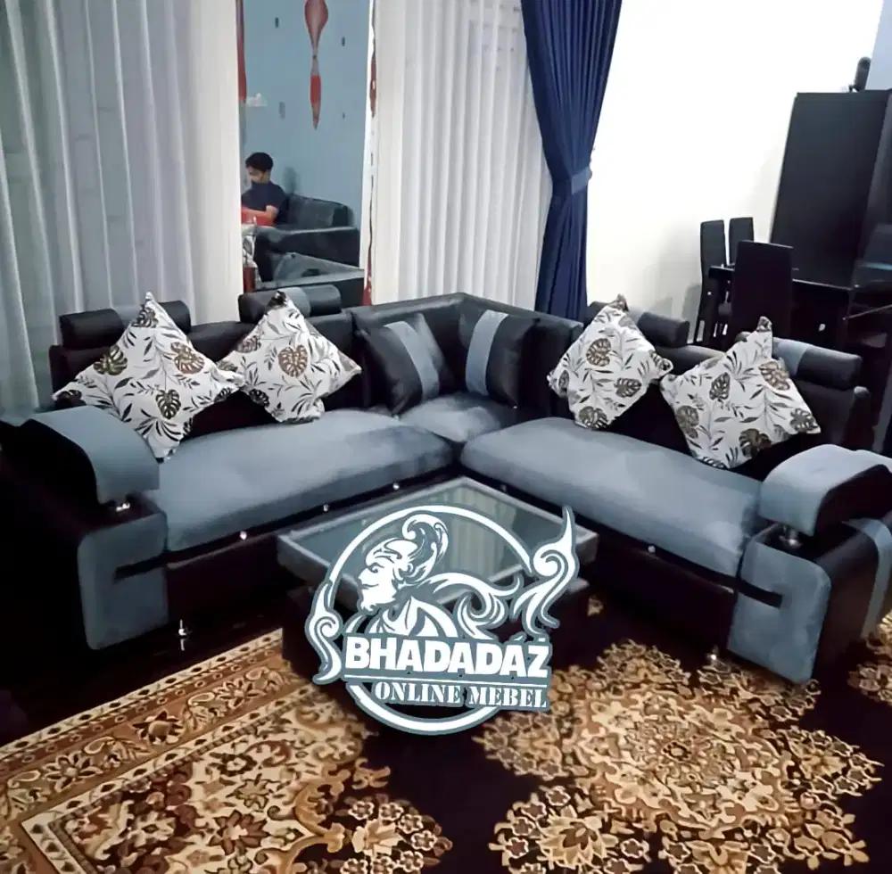 Sofa L Sudut Ruang Tamu