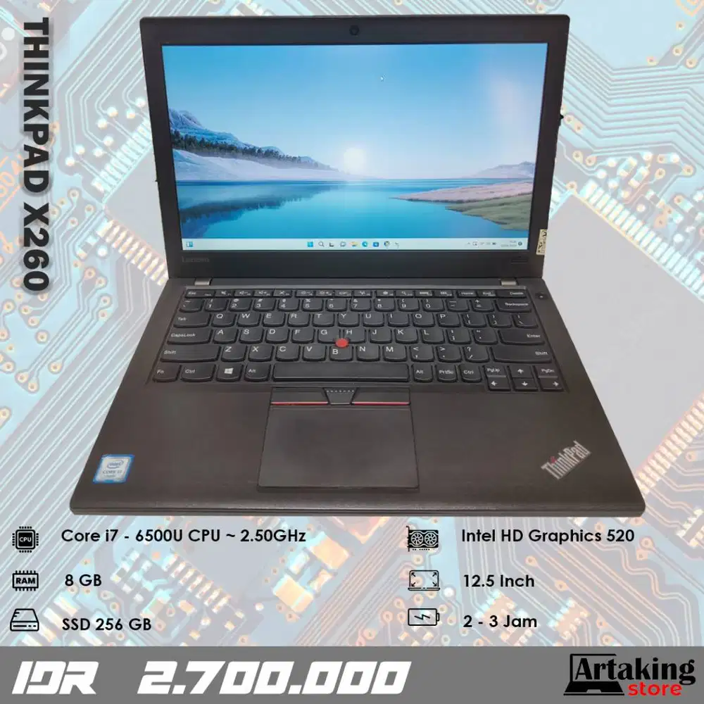 Lenovo Thinkpad X260 i7 Gen 6th - 8GB - 256GB