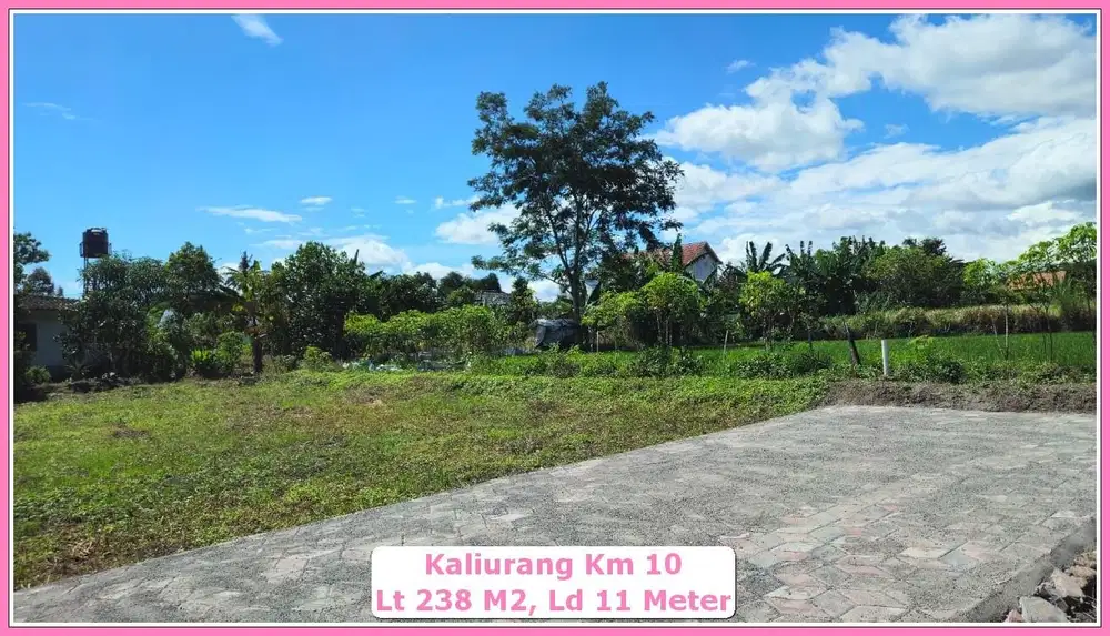 Dijual Tanah Jogja 6 Menit Pasar Gentan Kaliurang SHM Pekarangan