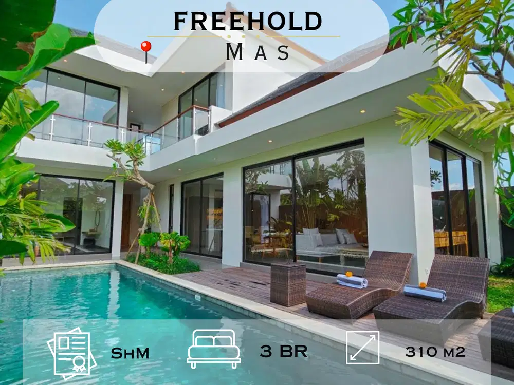 Villa Mewah Gaya Modern di Mas, Ubud Bali