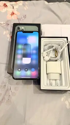 Dijual Iphone 11 Promax 512GB Green Mulus Lengkap Terdaftar