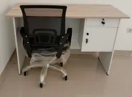 MEJA KERJA / KANTOR + KURSI KERJA / KANTOR BARU COD
