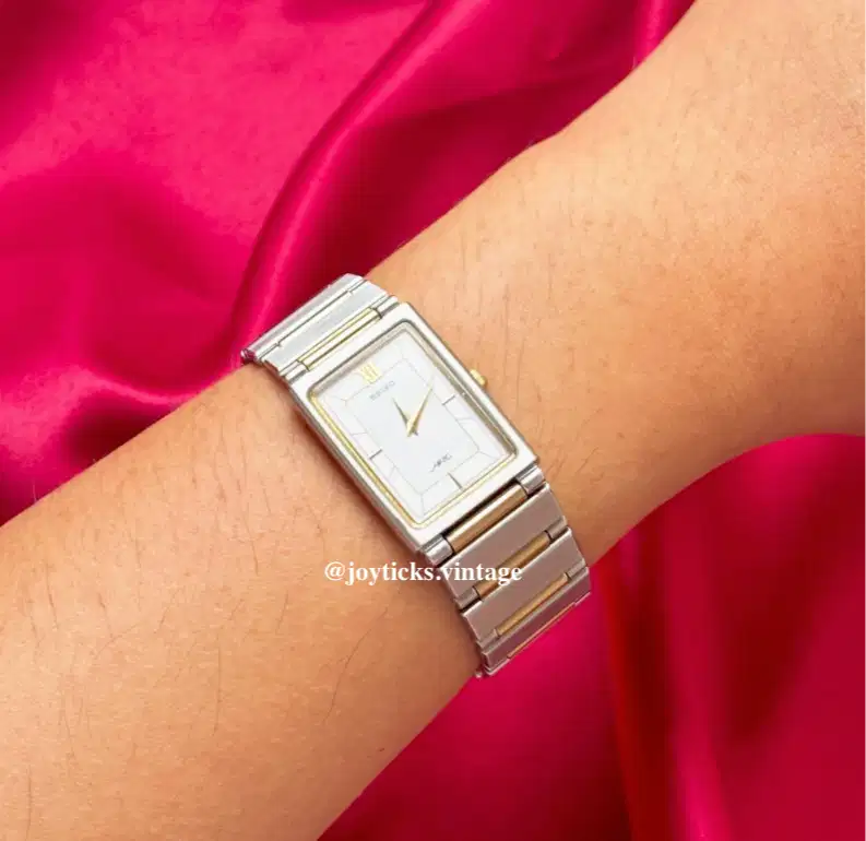Jam Tangan Vintage Seiko ARC Quardrante Bianco Tank