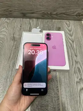 Iphone 16 128gb Pink IBOX Garansi On Mei 2026