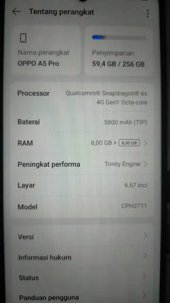 Hp oppo A5 pro 2025