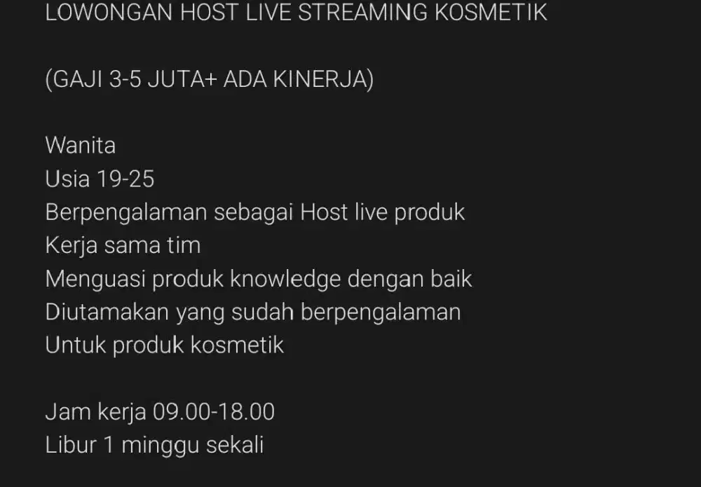 Dicari editor video dan live streaming