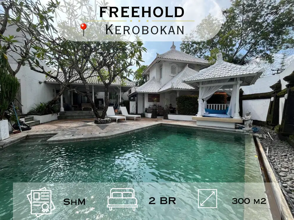 Villa Nyaman dengan Private Pool & Taman Asri di Kerobokan