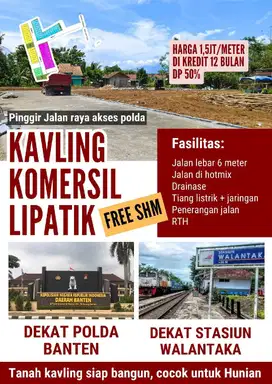 TANAH KAVLING DEKAT POLDA BANTEN