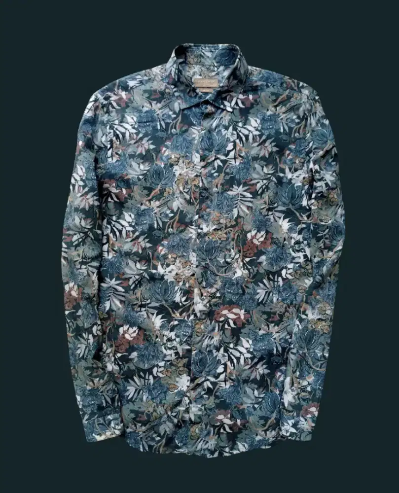 KEMEJA ZARAMAN MOTIF, SIZE : M (LD 102-104, P75) SLIMFIT