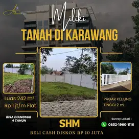 DIJUAL CEPAT TANAH 242 M SHM READY BISA DIANGSUR 4 TAHUN
