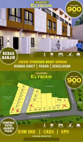 Segera lounching hunian tipe cluster di cempaka putih jakarta pusat