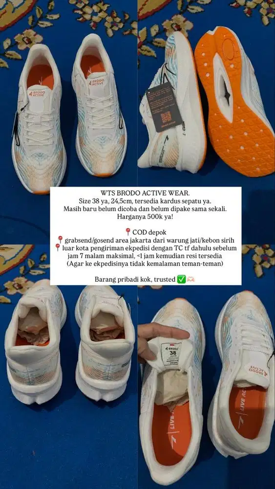 Brodo Active Wear/Running Shoes/Sneakers/Sepatu Running/Sepatu Lari