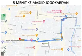 Rumah dalam kota yogyakarta dekat Masjid Jogokariyan