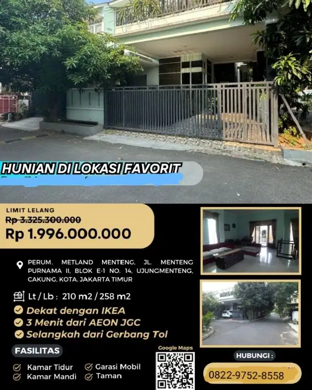 jual murah rumah melalui lelang negara