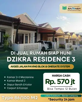 RUMAH READY MURAH DALAM PERUMAHAN SYARIAH BISA TEMPO 12 BLN