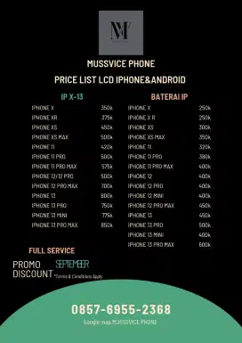 PROMO PRICE LIST SEPTEMBER GUYSSS