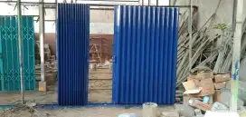 Folding gate pintu pemasangan ruko garasi