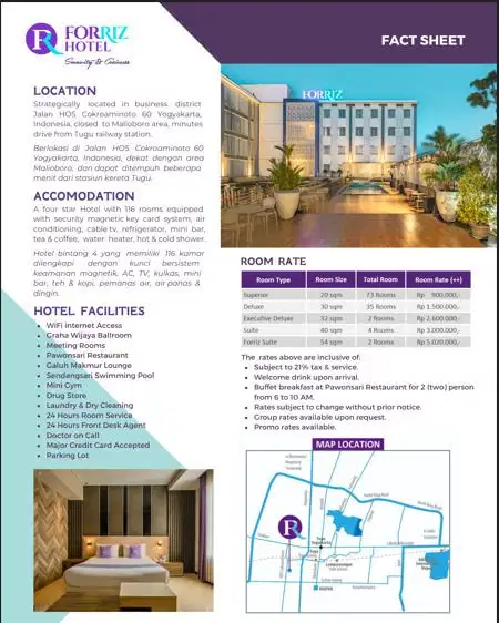 Dijual Hotel Bintang 4 aktif di Yogyakarta